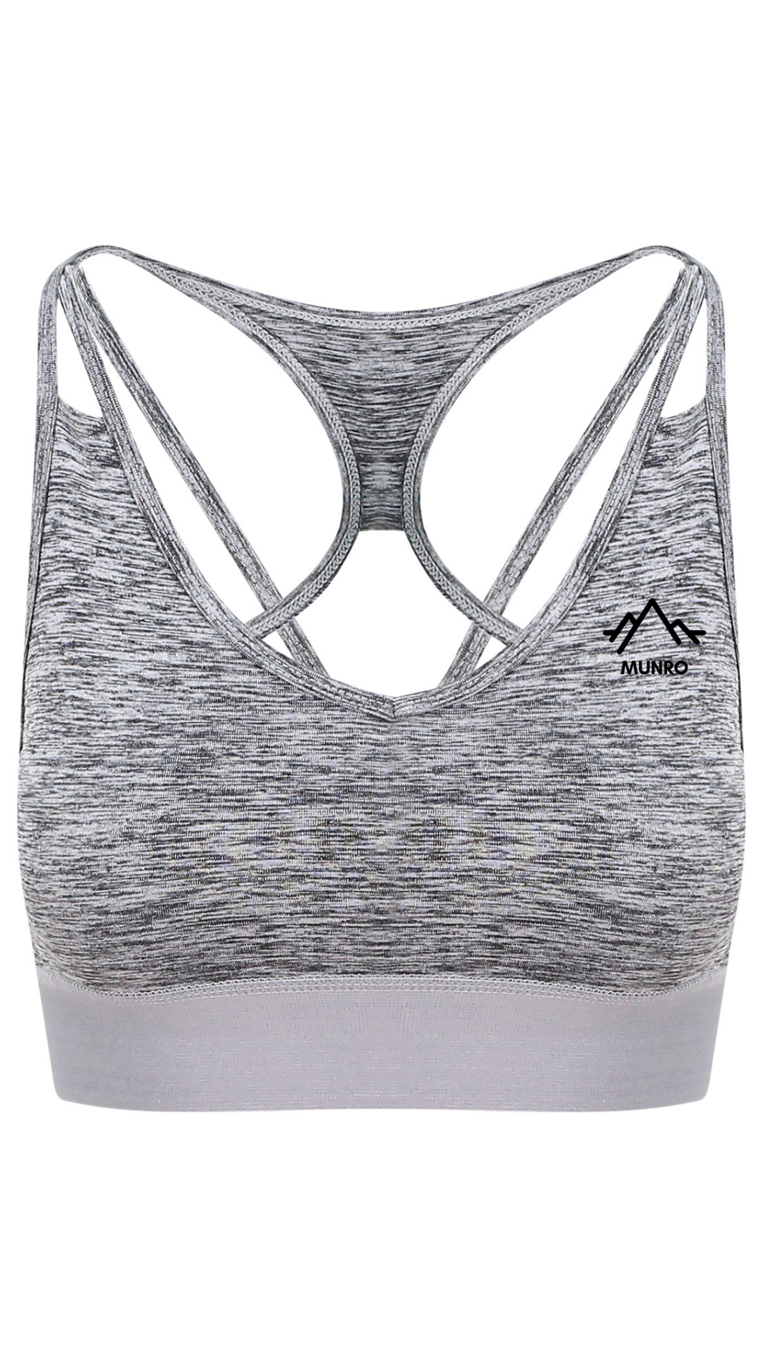 Womens Munro Crop Top - Black Slate Melange