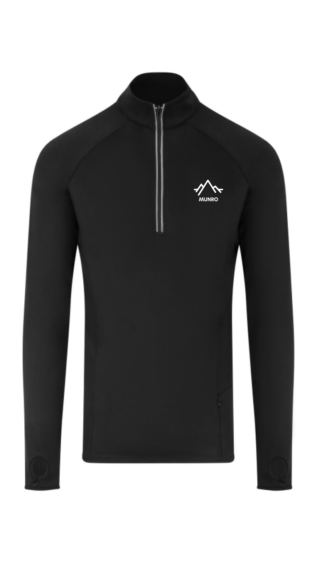 Mens Active 1/2 Zip Top - Jet Black