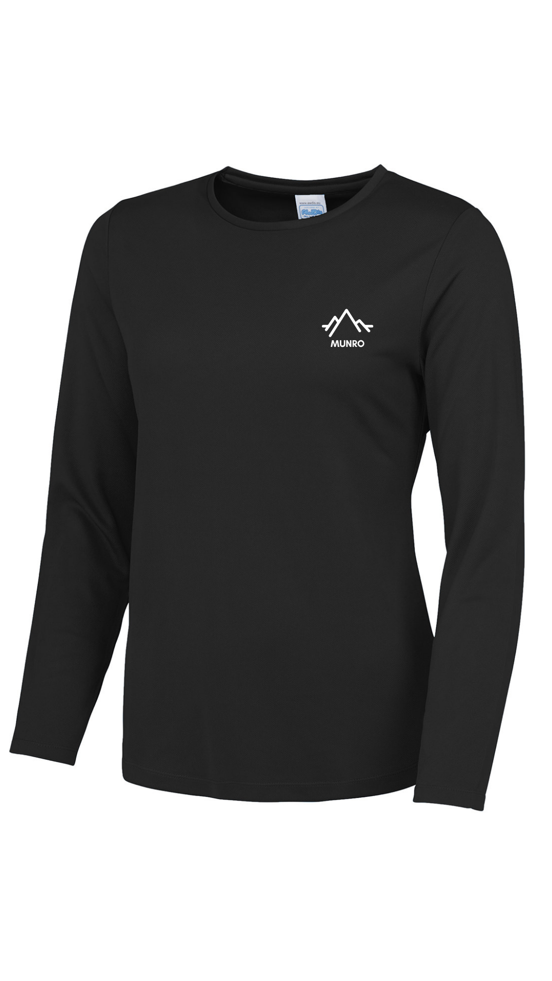 Womens Long Sleeved Tee - Jet Black