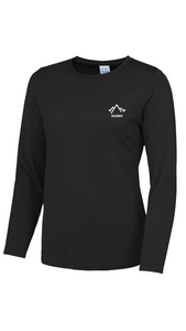 Womens Long Sleeved Tee - Jet Black