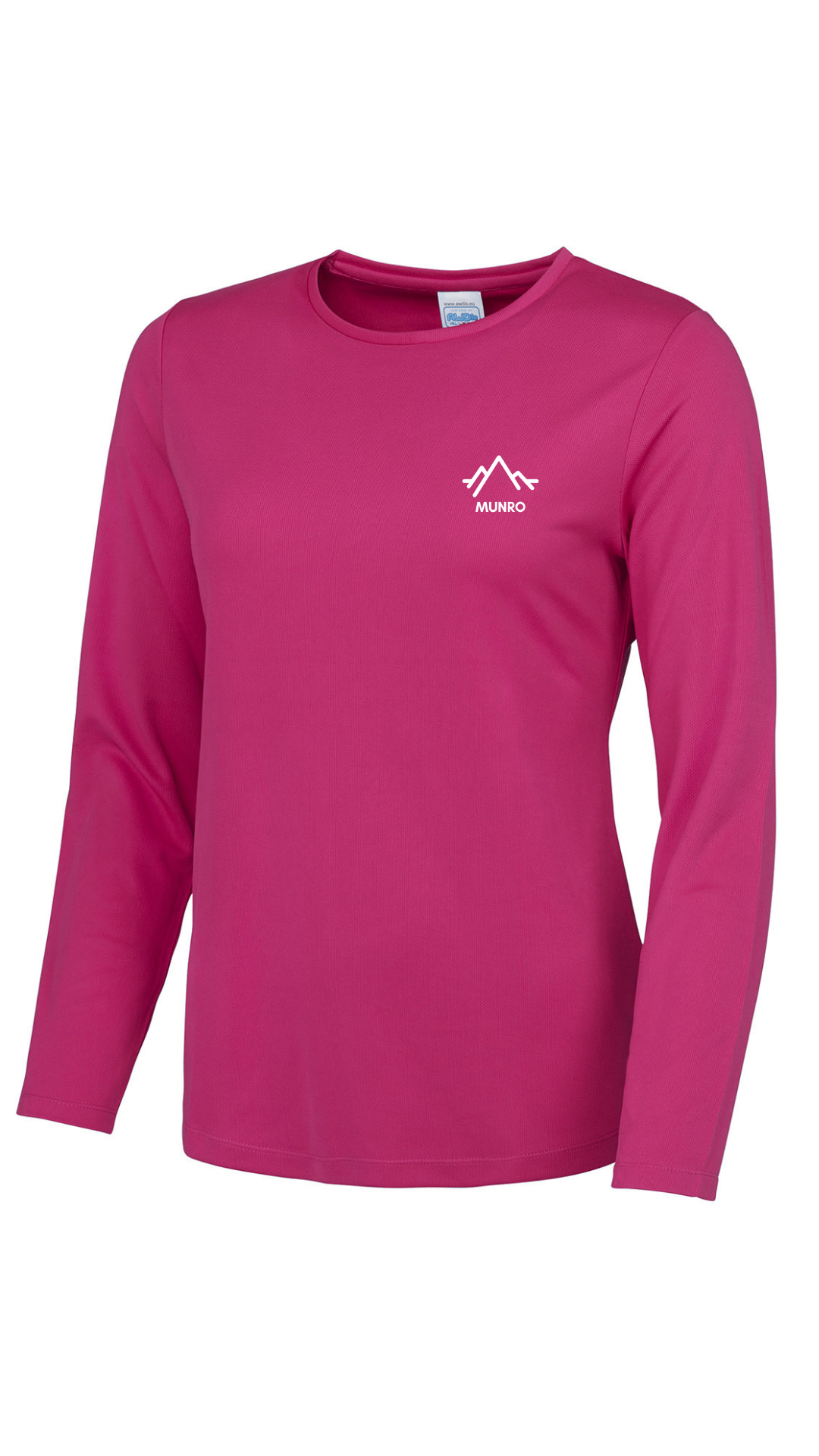 Womens Long Sleeved Tee - Hot Pink