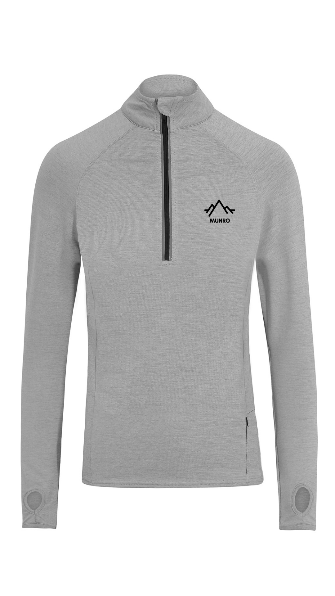 Mens Active 1/2 Zip Top - Silver Grey